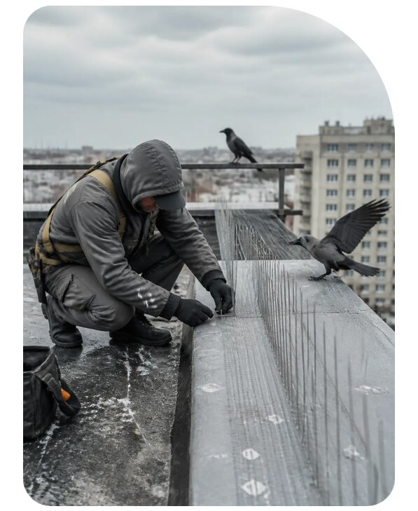 Защита от ворон под ключ в Великих Луке по цене от 5169 р. | Сенат-Вкл